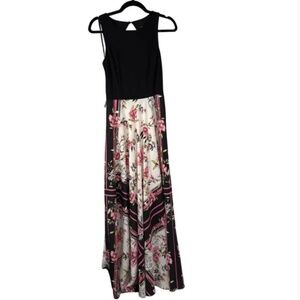 NWT INC International Concepts Maxi Dress Black Floral Sleeveless Size 14P